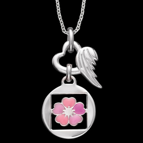 CHILDREN'S FLOWER HEART WING NECKLACE | HERZENGEL AUSTRALIA