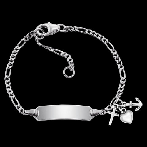 HEART, CROSS & ANCHOR CHILDREN'S ID BRACELET | HERZENGEL AUSTRALIA