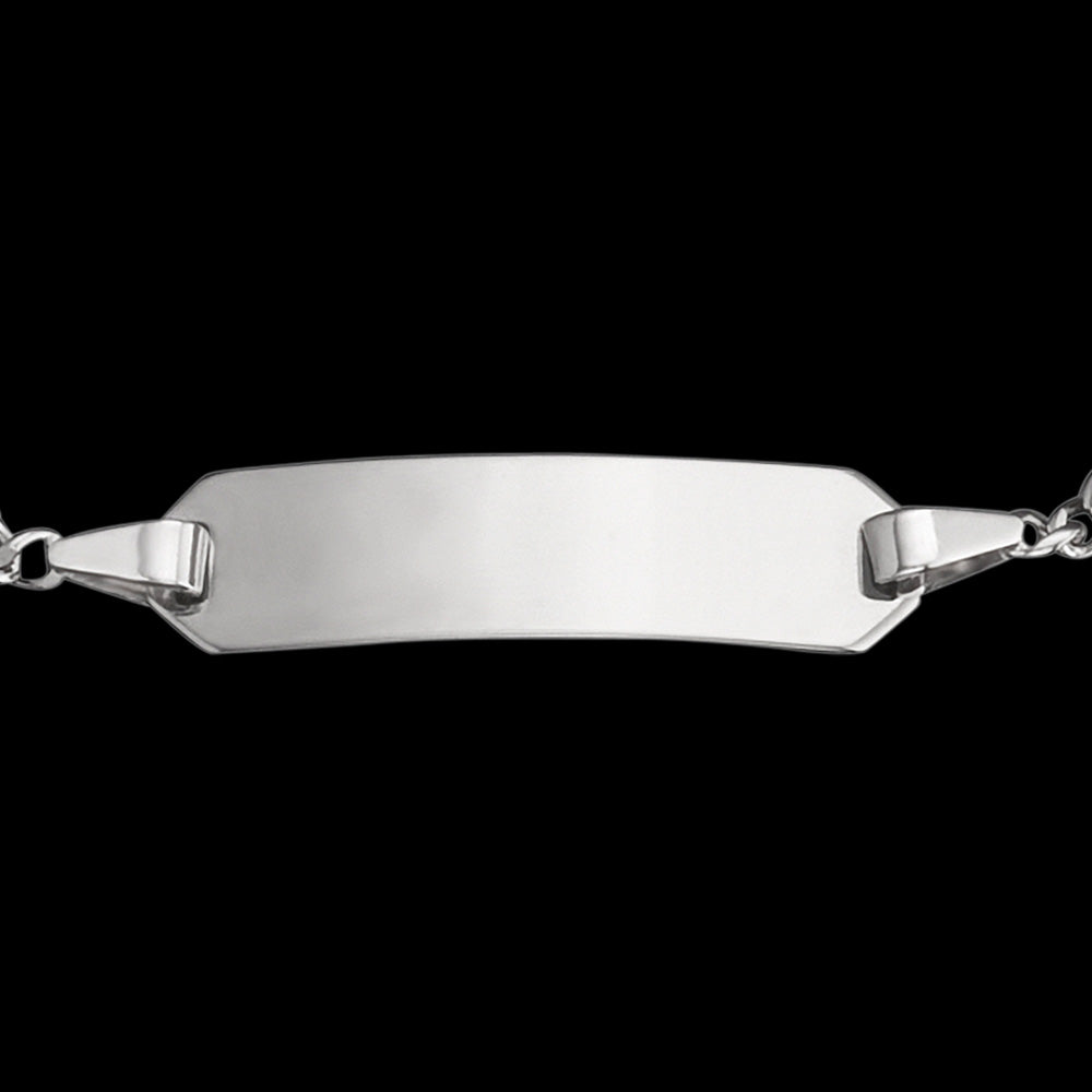 HERZENGEL ANGEL OF HEARTS CLASP CHILDREN'S ID BRACELET - ID PLATE CLOSE-UP