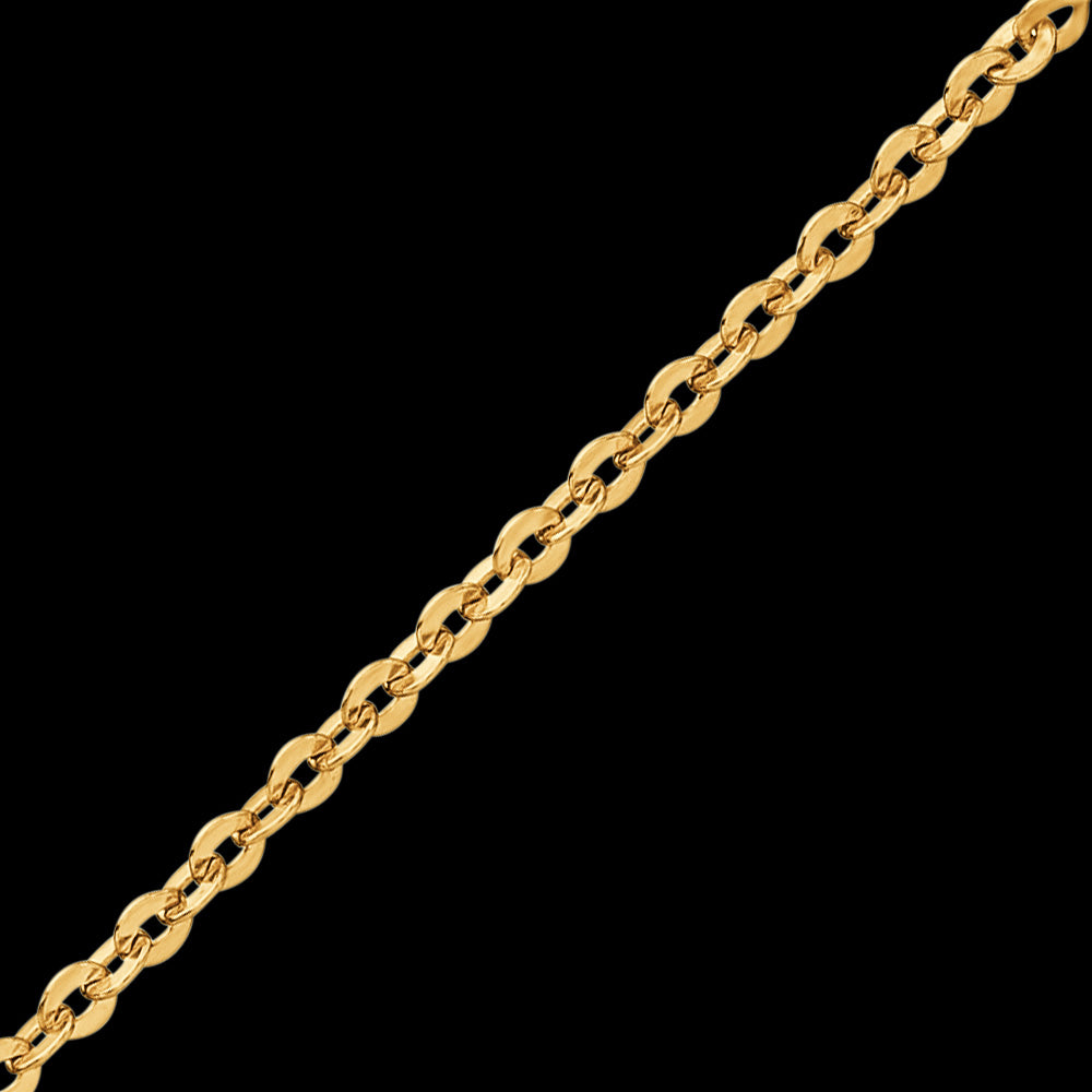 ENGELSRUFER 1.9MM GOLD BRILLO CUT CHAIN NECKLACE - CLOSE-UP VIEW