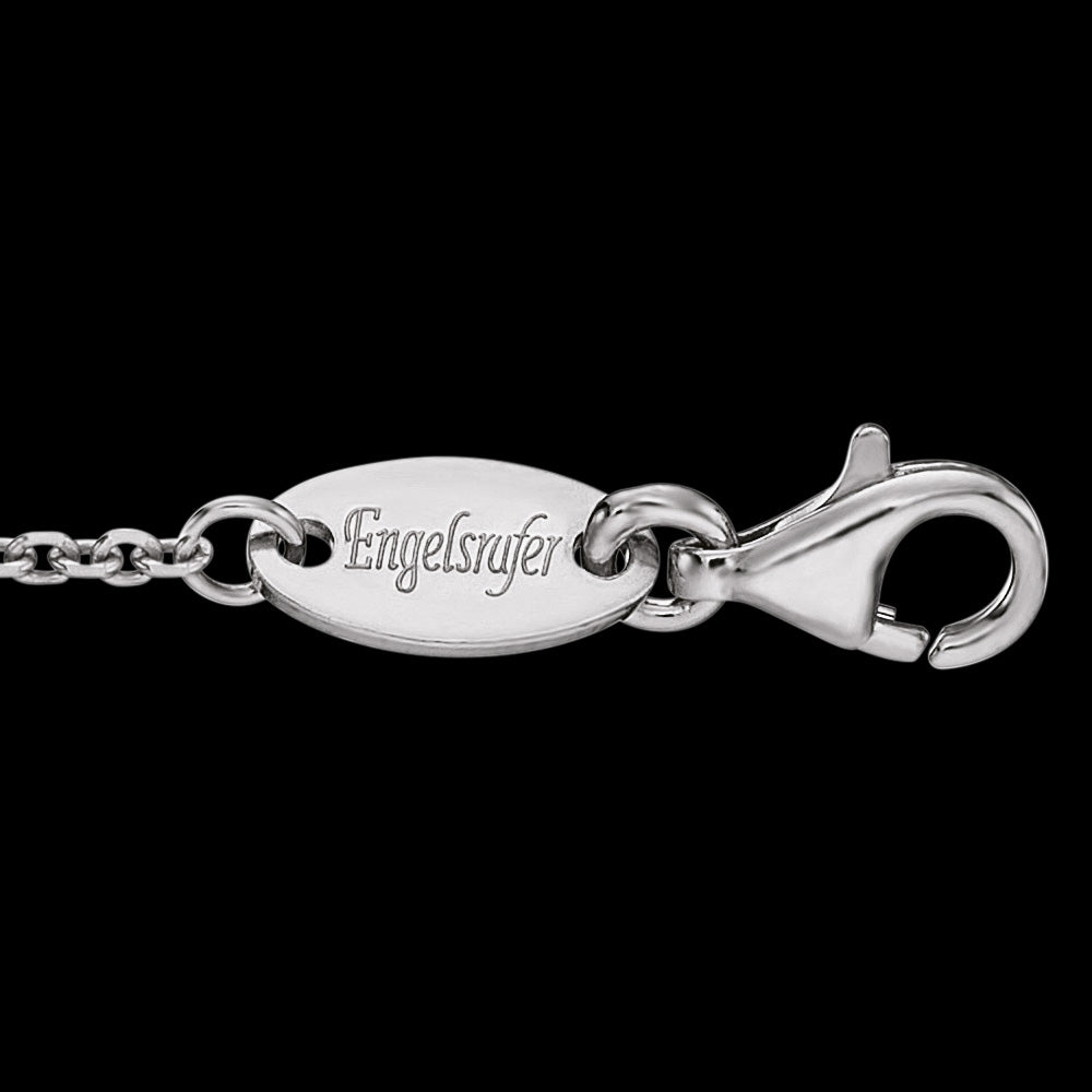 ENGELSRUFER 2.1MM TWO-TONE SILVER-ROSE GOLD PEA CHAIN NECKLACE - CLASP CLOSE-UP