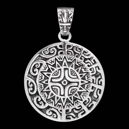 SAVE BRAVE MEN'S SILVER MAORI RANGI AMULET PENDANT