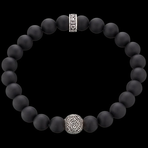 OM MEN'S BRACELET BLACK ONYX SILVER | SAVE BRAVE AUSTRALIA