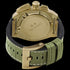 TW STEEL SWISS SAPPHIRE CANTEEN OLIVE GREEN & GOLD CHRONO WATCH TW1015 - BACK VIEW