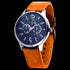 JAG MEN'S EDWARD BLUE DIAL TAN LEATHER WATCH - TILT VIEW