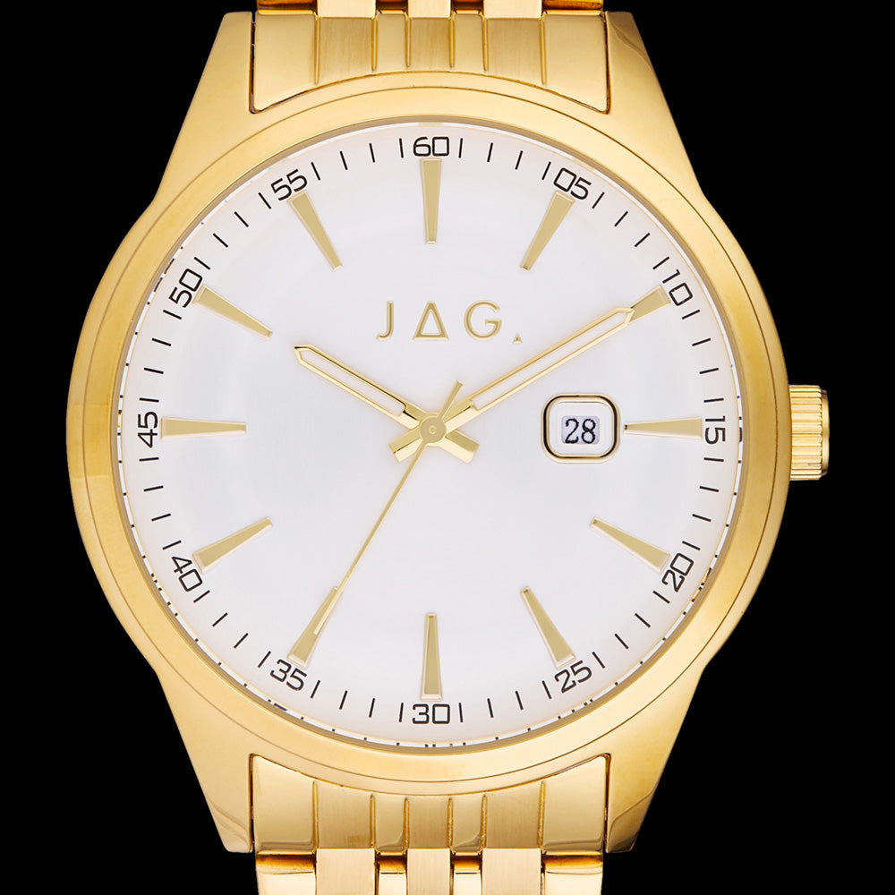 JAG MEN'S PHILIP GOLD WATCH - DIAL CLOSE-UP