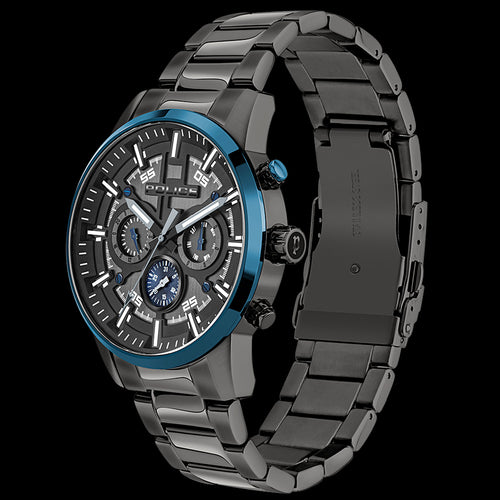 POLICE MEN'S BANOS BLACK CHRONO WATCH - TILT VIEW