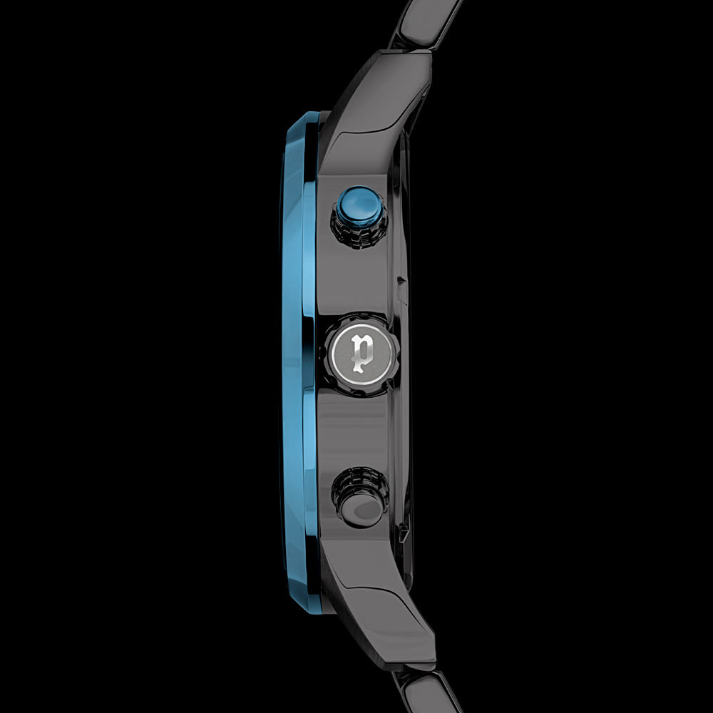 POLICE MEN'S BANOS BLACK CHRONO WATCH - SIDE VIEW