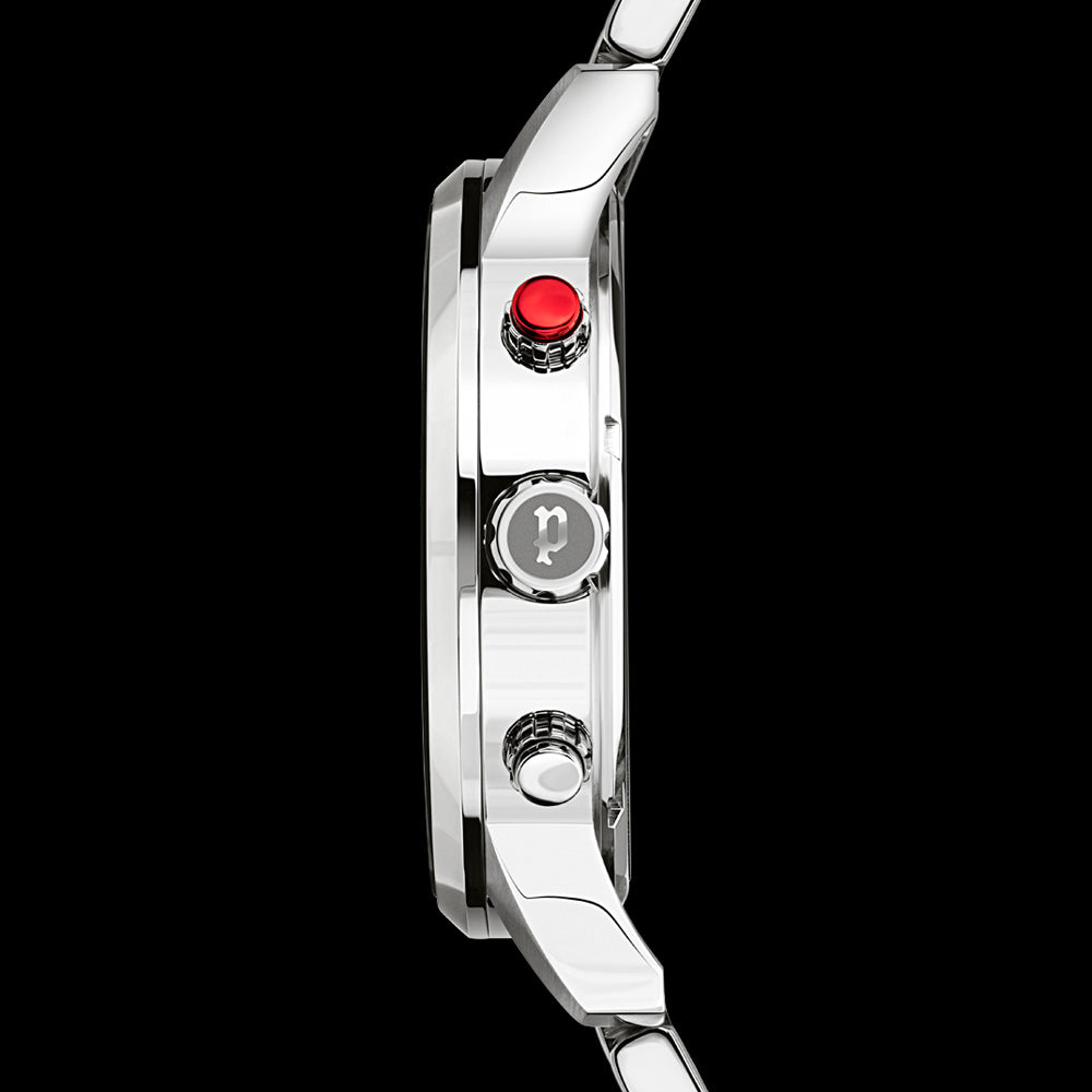 POLICE MEN'S BANOS SILVER CHRONO WATCH - SIDE VIEW