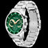 POLICE MEN'S DRIVER SILVER GEEEN DIAL WATCH - TILT VIEW