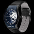 POLICE MEN'S SPHERE BLUE FLAMING SKULL WATCH - TILT VIEW