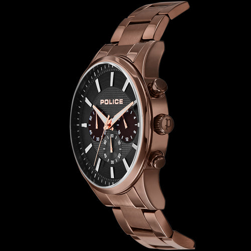 POLICE MEN’S KASTRUP COFFEE BROWN WATCH - SIDE VIEW