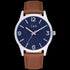 JAG MEN'S ISAAC BLUE DIAL BROWN LEATHER WATCH