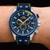 TW STEEL FAST LANE BLUE LIMITED EDITION SWISS VOLANTE WATCH SVS208 - WRIST VIEW