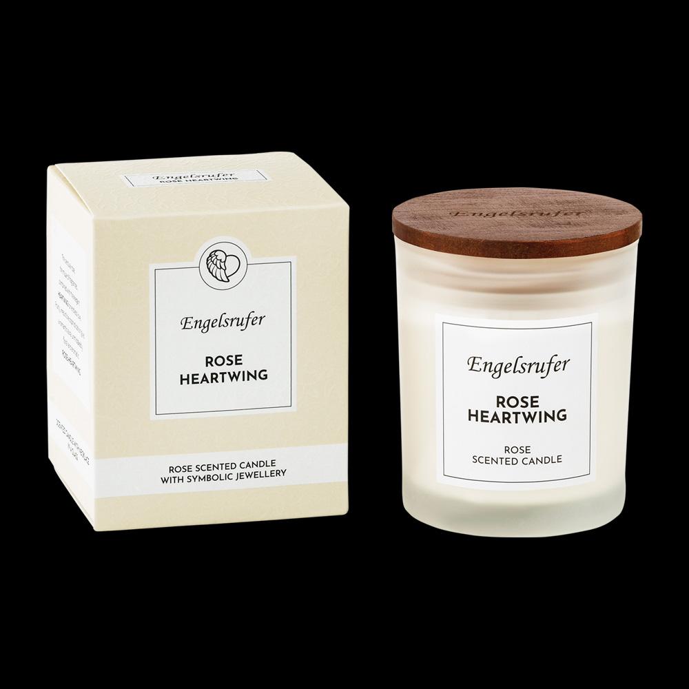 ENGELSRUFER ROSE HEARTWING SCENTED CANDLE NECKLACE GIFT SET - CANDLE & BOX VIEW