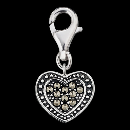 HEART MARCASITE BRACELET CHARM | ENGELSRUFER AUSTRALIA