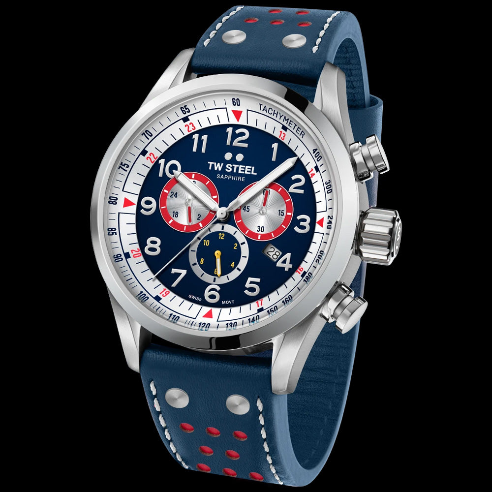 TW STEEL RED BULL AMPOL RACING SWISS VOLANTE LIMITED EDITION WATCH SVS310 - TILT VIEW
