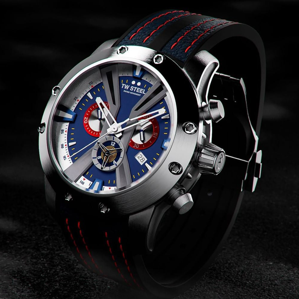 TW STEEL RED BULL AMPOL RACING SWISS CHRONOGRAPH LIMITED EDITION WATCH GT13 - BEAUTY VIEW 2