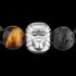 SAVE BRAVE MEN'S RANO GORILLA TIGER EYE LAVA STONE BRACELET - CLOSE-UP