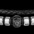 SAVE BRAVE MEN'S TITUS BLACK GORILLA LEATHER BRACELET - CLOSE-UP