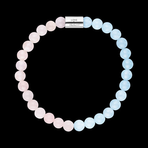 ENGELSRUFER ROSE QUARTZ & BLUE AGATE MEDIUM BRACELET