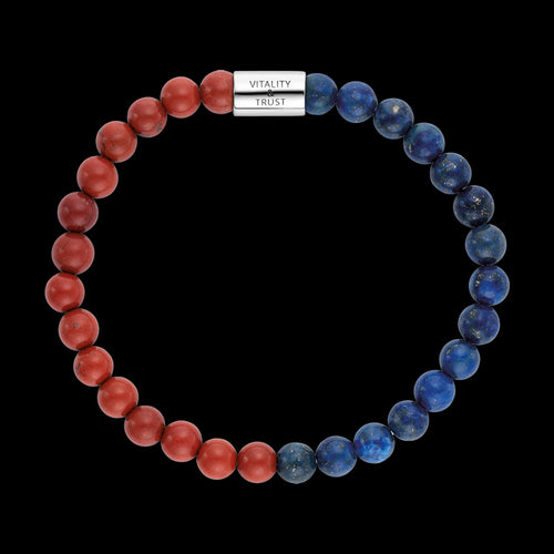 ENGELSRUFER RED JASPER & LAPIS LAZULI BRACELET