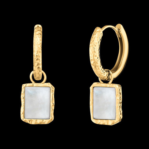 ENGELSRUFER GOLD PURE MOONSTONE HOOP EARRINGS