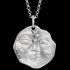 ENGELSRUFER SILVER SUN MOON & STARS COIN NECKLACE - FRONT CLOSE-UP