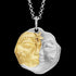 ENGELSRUFER SILVER GOLD SUN MOON & STARS COIN NECKLACE - FRONT CLOSE-UP