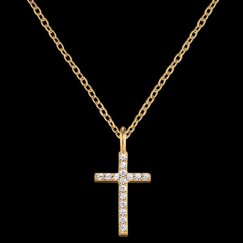 ENGELSRUFER GOLD CZ LITTLE CROSS NECKLACE