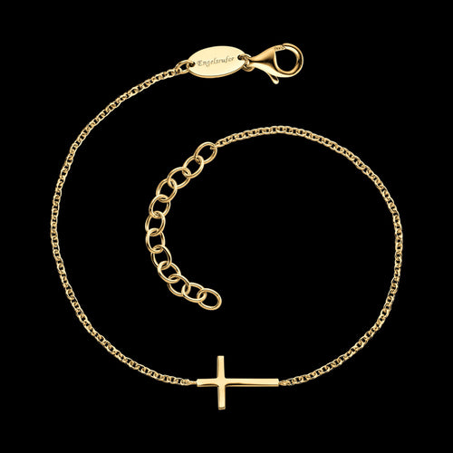 ENGELSRUFER GOLD LITTLE CROSS BRACELET