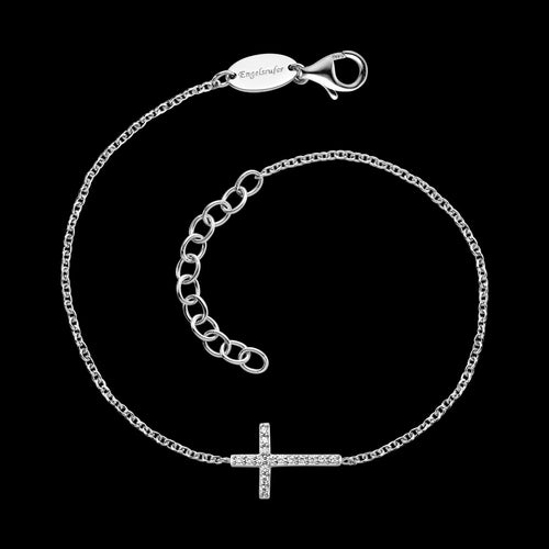 ENGELSRUFER SILVER CZ LITTLE CROSS BRACELET