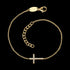 ENGELSRUFER GOLD CZ LITTLE CROSS BRACELET