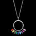 ENGELSRUFER SILVER RAINBOW MARQUISE CZ CIRCLE NECKLACE