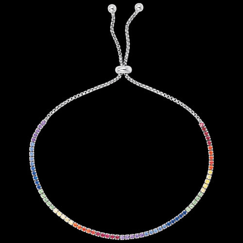 ENGELSRUFER SILVER LITTLE STELLA RAINBOW CZ BRACELET