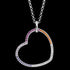 ENGELSRUFER SILVER HEART WARM RAINBOW CZ NECKLACE