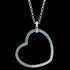 ENGELSRUFER SILVER HEART COOL RAINBOW CZ NECKLACE - CLOSE-UP
