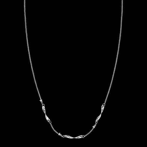ENGELSRUFER SILVER CZ TWIST NECKLACE - FULL VIEW