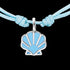 HERZENGEL SILVER SEA SHELL ADJUSTABLE CORD CHILDREN'S BRACELET -  CHARM CLOSE-UP