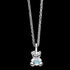 HERZENGEL SILVER TEDDY BLUE AGATE CHILDREN'S NECKLACE