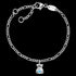 HERZENGEL SILVER TEDDY BLUE AGATE CHILDREN'S BRACELET