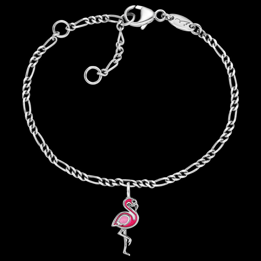 HERZENGEL FLAMINGO ENAMEL CHILDREN'S BRACELET