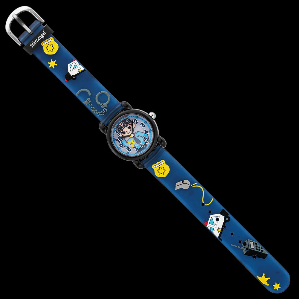 HERZENGEL POLICEMAN CHILDREN'S WATCH - FULL VIEW