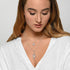 ENGELSRUFER SILVER UNIVERSE ROSE QUARTZ NECKLACE - MODEL VIEW