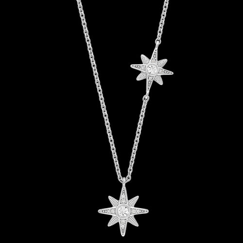 ENGELSRUFER SILVER TWIN NEW STAR CZ NECKLACE