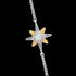 ENGELSRUFER SILVER TRI-COLOUR NEW STAR NECKLACE - GOLD STAR CLOSE-UP