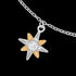 ENGELSRUFER SILVER TRI-COLOUR NEW STAR BRACELET - GOLD STAR CLOSE-UP