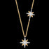 ENGELSRUFER SILVER GOLD TWIN NEW STAR CZ NECKLACE