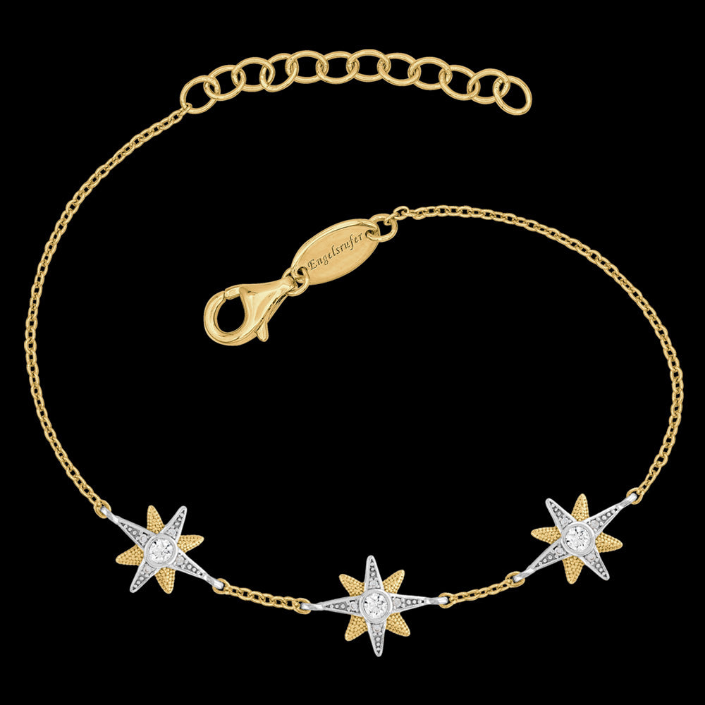 ENGELSRUFER SILVER GOLD NEW STAR BRACELET