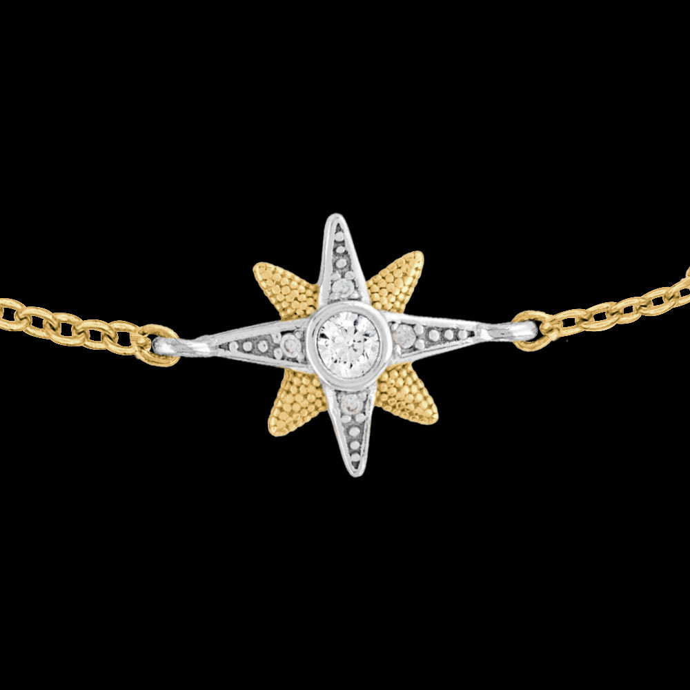 ENGELSRUFER SILVER GOLD NEW STAR BRACELET - CLOSE-UP